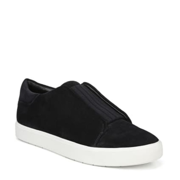 Vince cantata coastal blue suede slip on sneaker